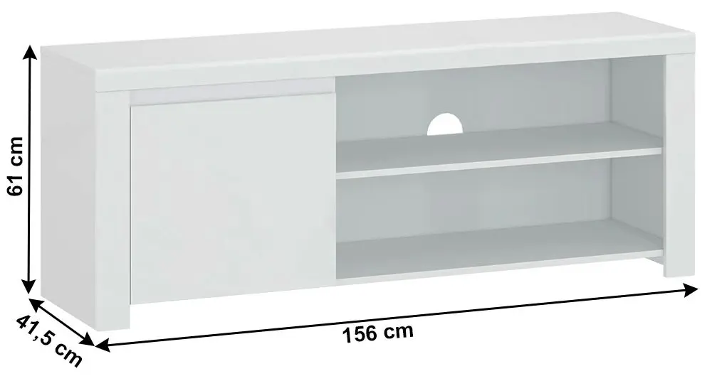 Tumba pentru TV Mobhaus Lindy 1D/160 (White Gloss)