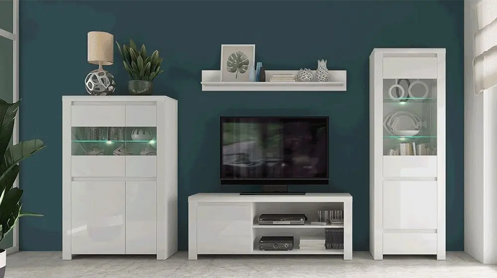 Tumba pentru TV Mobhaus Lindy 1D/160 (White Gloss)