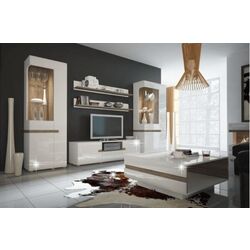 Тумба РТВ Mobhaus Lynatet Typ 50 (White High Gloss/Sonoma Oak Dark) Thumb