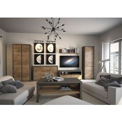 Tumba pentru TV Mobhaus Montana 130 (Lefkas Oak/Gray Smooth) Thumb