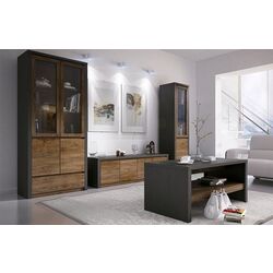 Tumba pentru TV Mobhaus Montana 130 (Lefkas Oak/Gray Smooth) Thumb