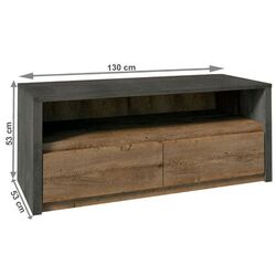 Tumba pentru TV Mobhaus Montana 130 (Lefkas Oak/Gray Smooth) Thumb