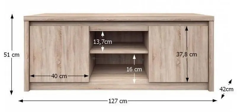 Tumba pentru TV Tempo Kondela Norty (Sonoma Oak)