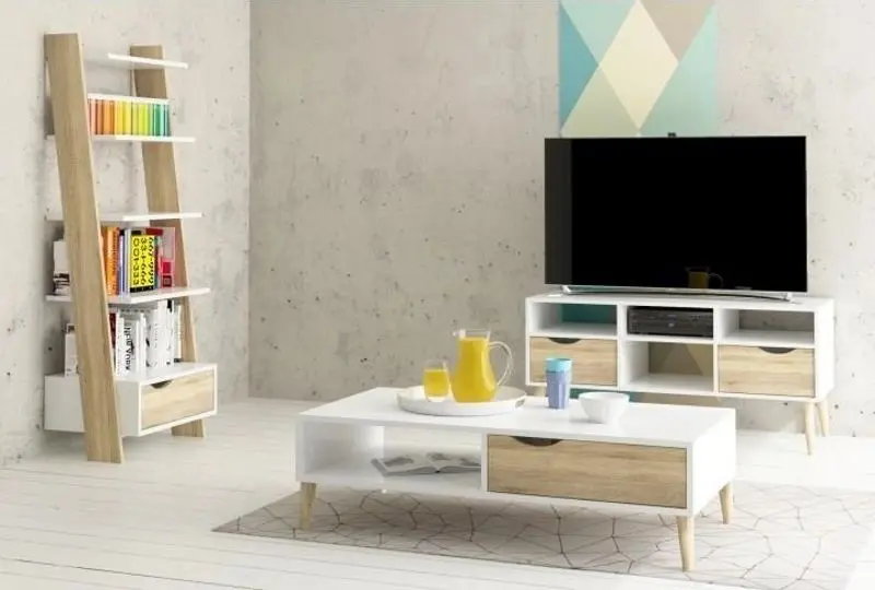 Tumba pentru TV Tempo Kondela Oslo 75391 (Sonoma Oak/White)