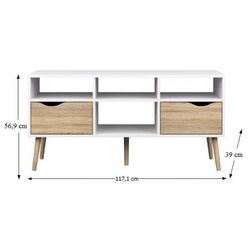 Tumba pentru TV Tempo Kondela Oslo 75391 (Sonoma Oak/White) Thumb