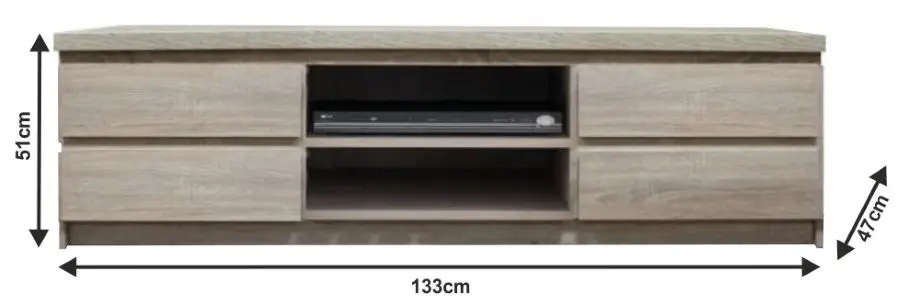 Tumba pentru TV Mobhaus Panama Typ 06 (Sonoma Oak)