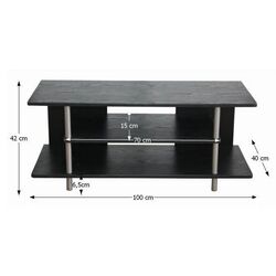 Tumba pentru TV Mobhaus Quido (Black/Silver) Thumb