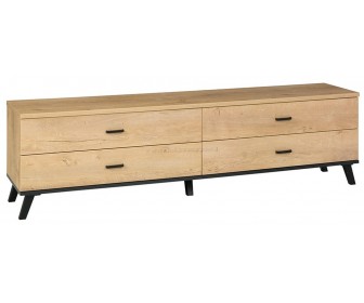 Tumba pentru TV Mobhaus Siran Typ 6 (Lefkas Oak/Black)