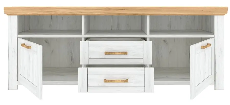 Тумба РТВ Tempo Kondela Sudbury B (Craft Oak Golden/Craft Oak White)