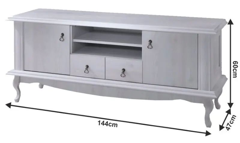 Tumba pentru TV Tempo Kondela Vilar DA14 (White Pine)