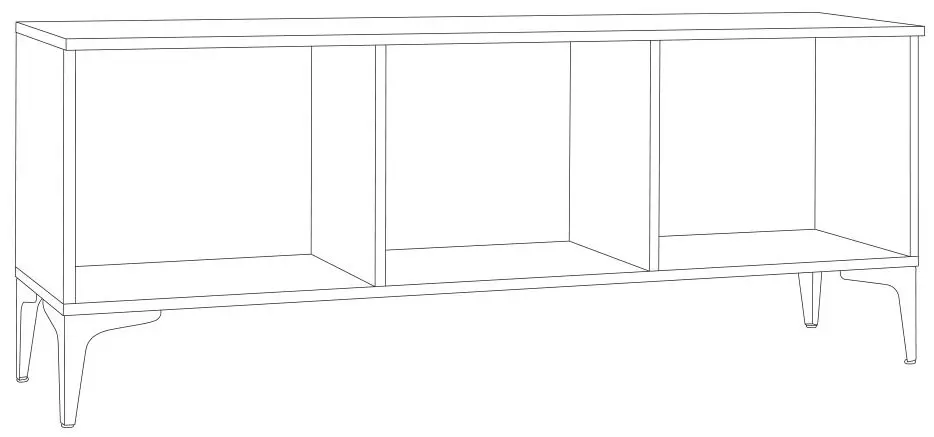 Тумба РТВ Mobi 13.267.03 (Шагрень Белый/Альберо/Милк Софт) - 2