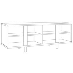 Tumba pentru TV Mobi Kvadro 13.276 (White Shagreen/Black) Thumb