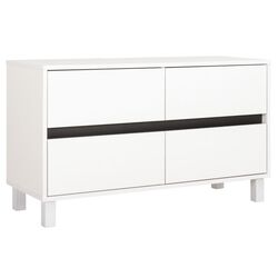 Tumba pentru TV Mobi Kvadro 13.277 (White Shagreen)