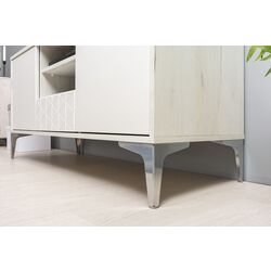 Тумба РТВ Mobi Марципан 13.265 (Дуб Крафт Белый/Шагрень Платина) Thumb