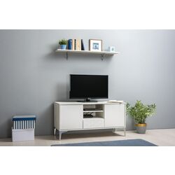 Тумба РТВ Mobi Марципан 13.265 (Дуб Крафт Белый/Шагрень Платина) Thumb