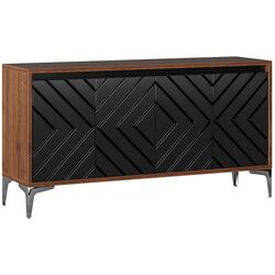 Tumba pentru TV Muar 13.261  (Walnut Select Fireplace/Black Gloss) Thumb