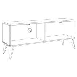 Тумба РТВ Mobi Спейс 13.269 (Белый Премиум/Белый Глянец) Thumb