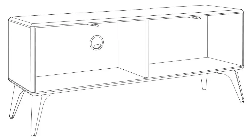 Тумба РТВ Mobi Спейс 13.269 (Белый Премиум/Белый Глянец) - 8
