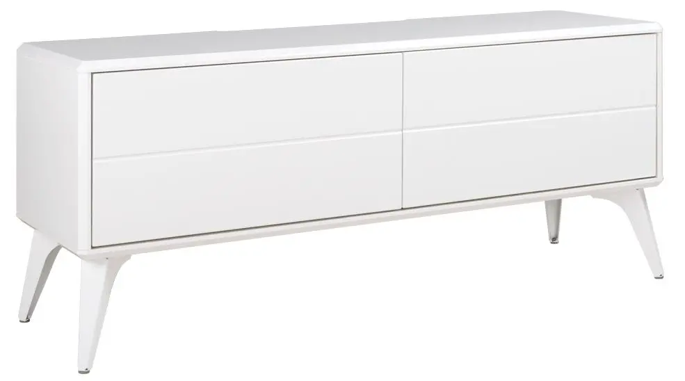 Тумба РТВ Mobi Спейс 13.269 (Белый Премиум/Белый Глянец)