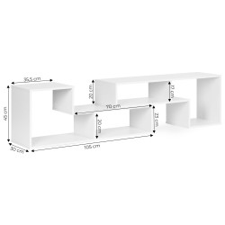 Tumba pentru TV Modern Home CH241115 (White) Thumb