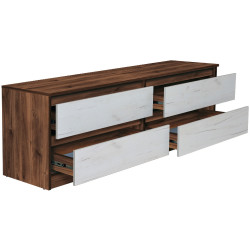 Тумба РТВ Modern Komfi ТВ1 150cm (Brandy Castello Oak/Craft Oak White) Thumb