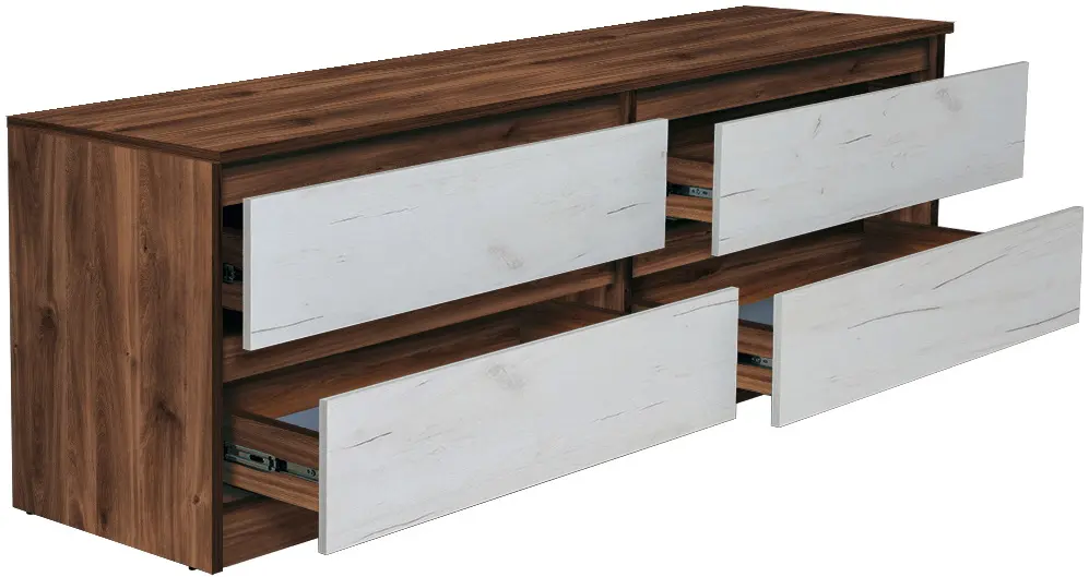 Тумба РТВ Modern Komfi ТВ1 150cm (Brandy Castello Oak/Craft Oak White)