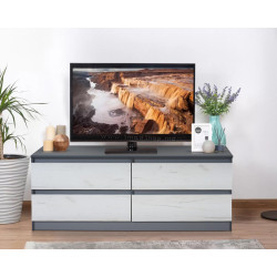 Tumba pentru TV Modern Komfi TV1 150cm (Slate Gray/Craft Oak White)