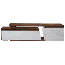 Tumba pentru TV Modern Komfi TV2 210+70 (Brandy Castello Oak/Craft Oak White) Thumb