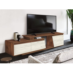 Tumba pentru TV Modern Komfi TV2 210+70 (Brandy Castello Oak/Craft Oak White)