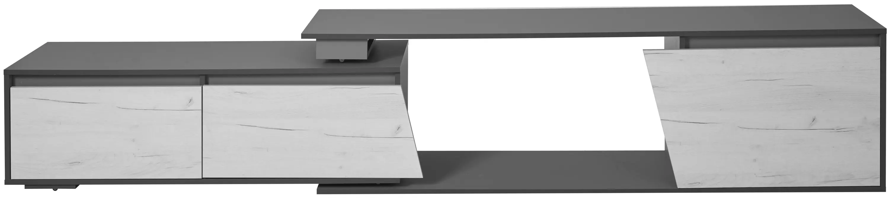 Tumba pentru TV Modern Komfi TV2 210+70 (Brandy Castello Oak/Craft Oak White)