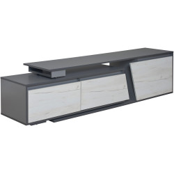 Tumba pentru TV Modern Komfi TV2 210+70 (Slate Gray/Craft Oak White) Thumb