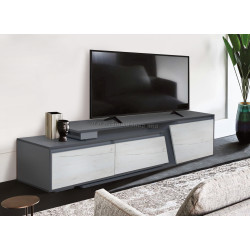 Tumba pentru TV Modern Komfi TV2 210+70 (Slate Gray/Craft Oak White)
