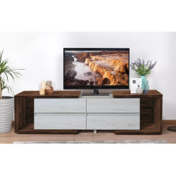 Tumba pentru TV Modern Komfi TV3 160+100 (Brandy Castello Oak/Craft Oak White)