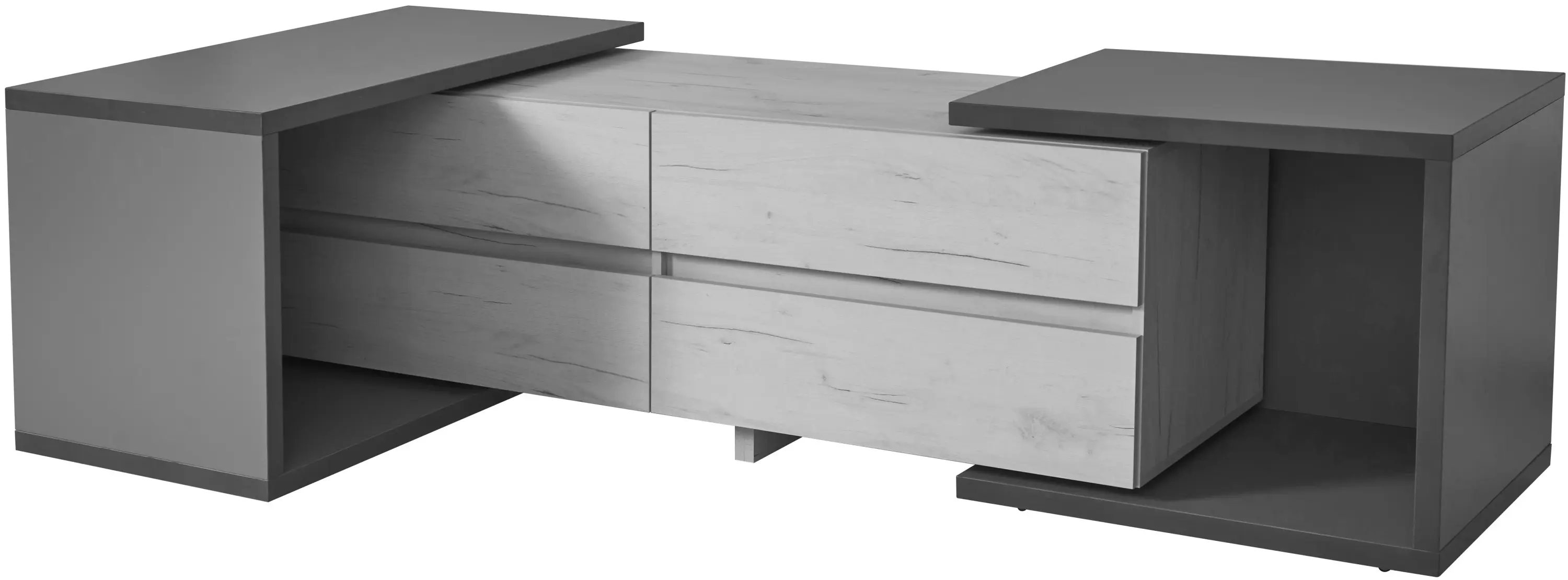 Tumba pentru TV Modern Komfi TV3 160+100 (Craft Oak White)