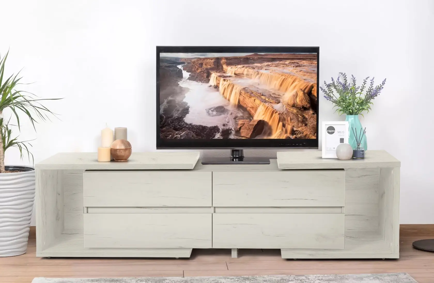 Tumba pentru TV Modern Komfi TV3 160+100 (Craft Oak White)