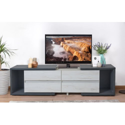 Tumba pentru TV Modern Komfi TV3 160+100 (Slate Gray/Craft Oak White)