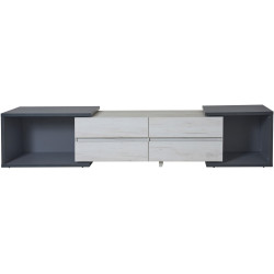 Tumba pentru TV Modern Komfi TV3 160+100 (Slate Gray/Craft Oak White) Thumb