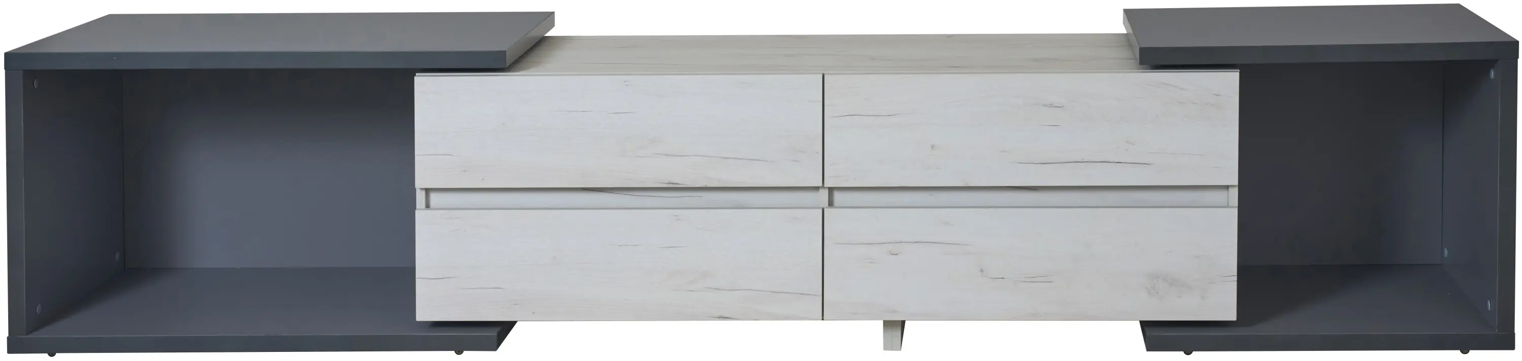 Tumba pentru TV Modern Komfi TV3 160+100 (Slate Gray/Craft Oak White)