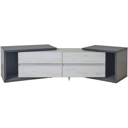 Tumba pentru TV Modern Komfi TV3 160+100 (Slate Gray/Craft Oak White) Thumb