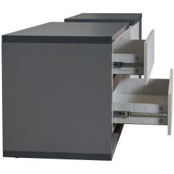 Tumba pentru TV Modern Komfi TV3 160+100 (Slate Gray/Craft Oak White) Thumb