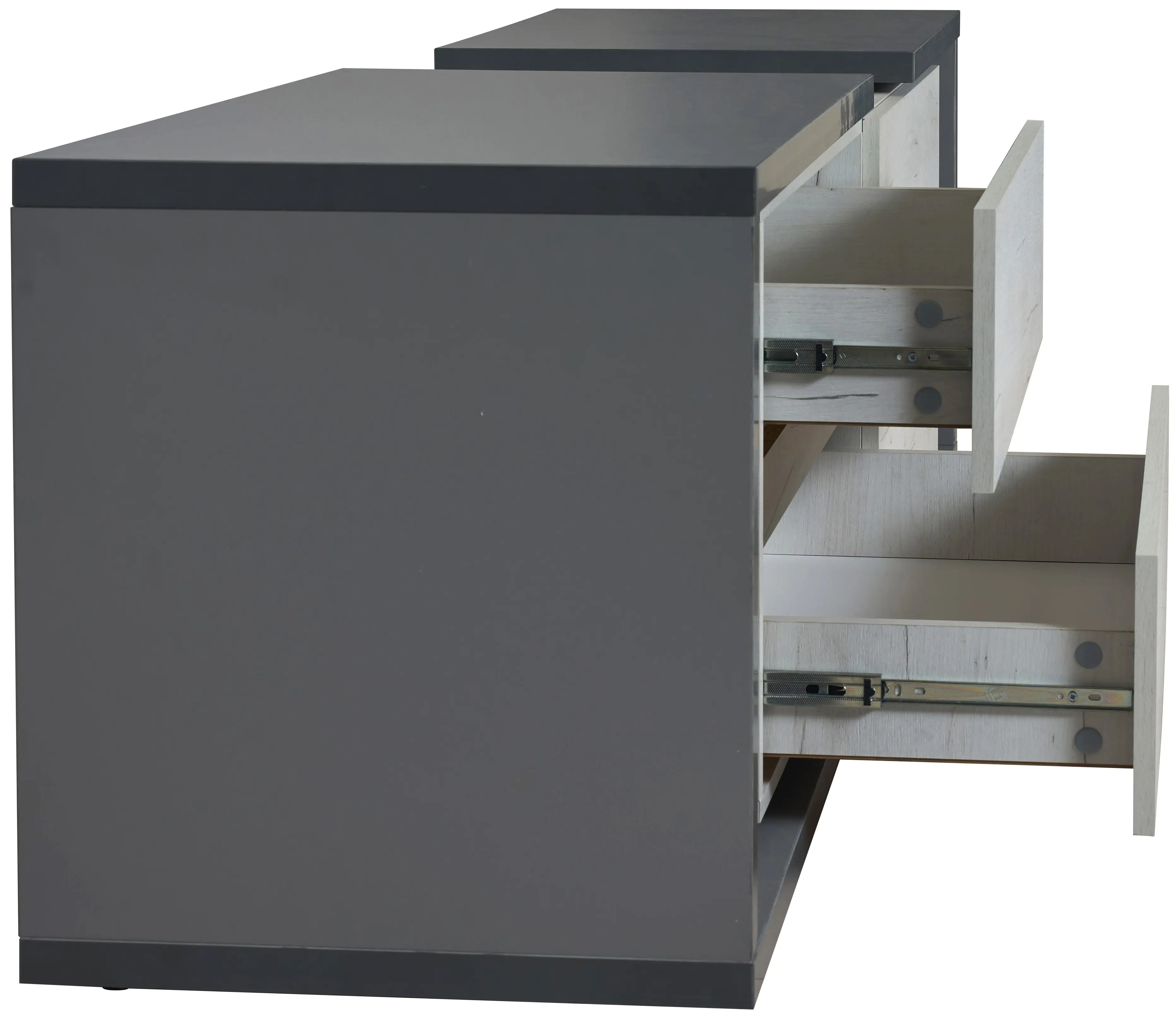 Tumba pentru TV Modern Komfi TV3 160+100 (Slate Gray/Craft Oak White)