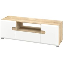 Tumba pentru TV Неман Leonardo МН-026-02 (Sonoma Oak/White Semi-Gloss)
