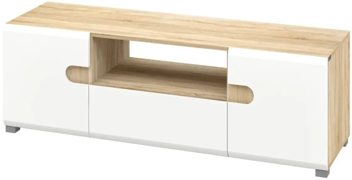 Tumba pentru TV Неман Leonardo МН-026-02 (Sonoma Oak/White Semi-Gloss)