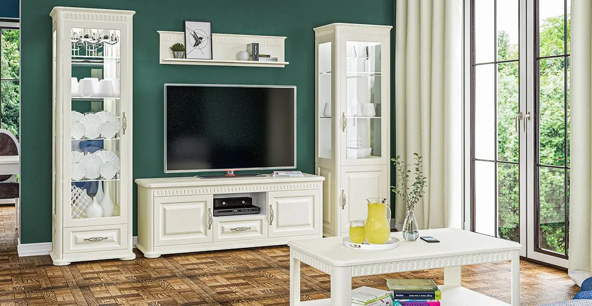 Tumba pentru TV Неман Marsel Krem МН-126-13(1) (Painted Wood/Cream) - 3