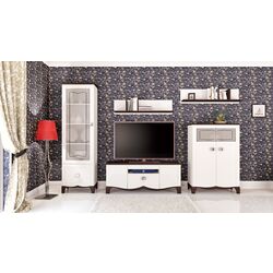 Tumba pentru TV Неман Tiffani МН-122-16 (Wenge/White Semi-Gloss) Thumb