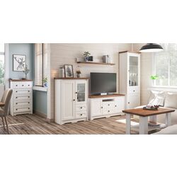 Tumba pentru TV Неман Tivoli МН-035-11 (White Structural/Stirling Oak) Thumb