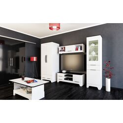 Tumba pentru TV Неман Verona МН-128-06 (Gloss White/Matt Black) Thumb