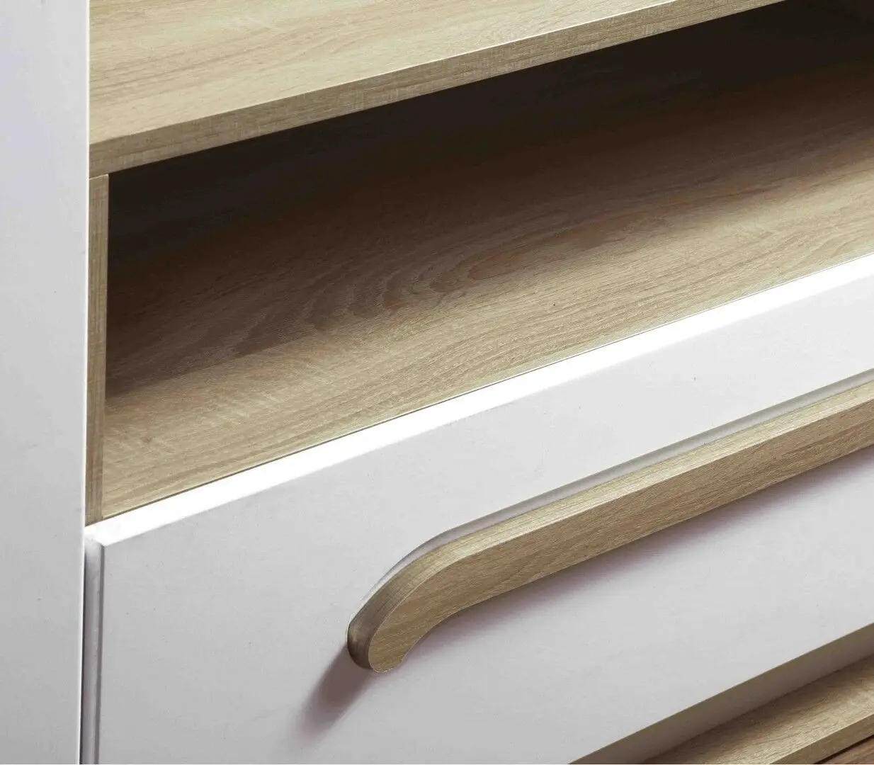 Tumba pentru TV Олмеко Dora 30.04-02 (Sonoma Oak/White Gloss) - 3