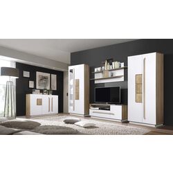 Tumba pentru TV Олмеко Dora 30.04-02 (Sonoma Oak/White Gloss) Thumb