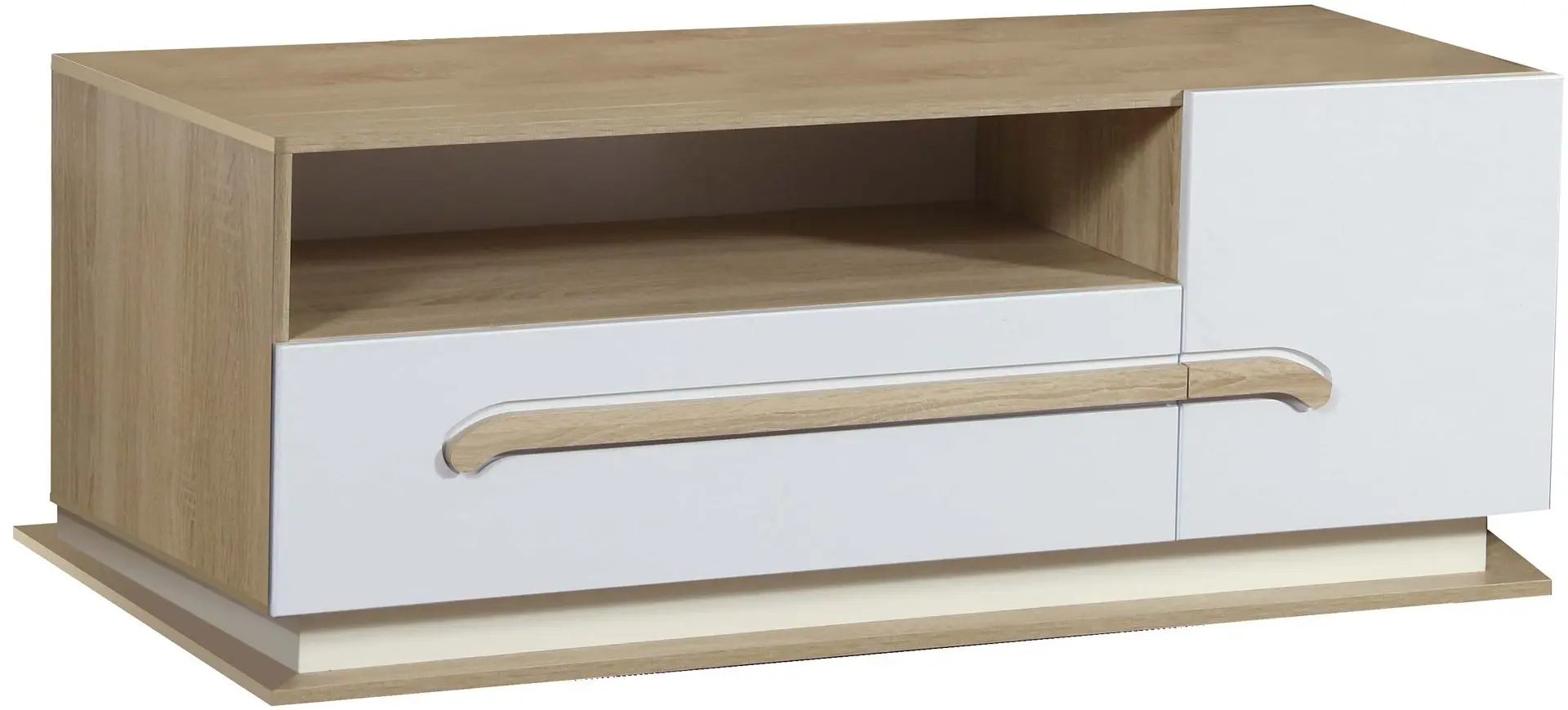 Tumba pentru TV Олмеко Dora 30.04-02 (Sonoma Oak/White Gloss)